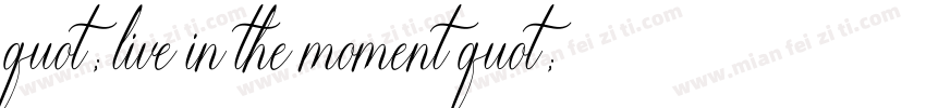 quot; live in the moment quot;字体转换
